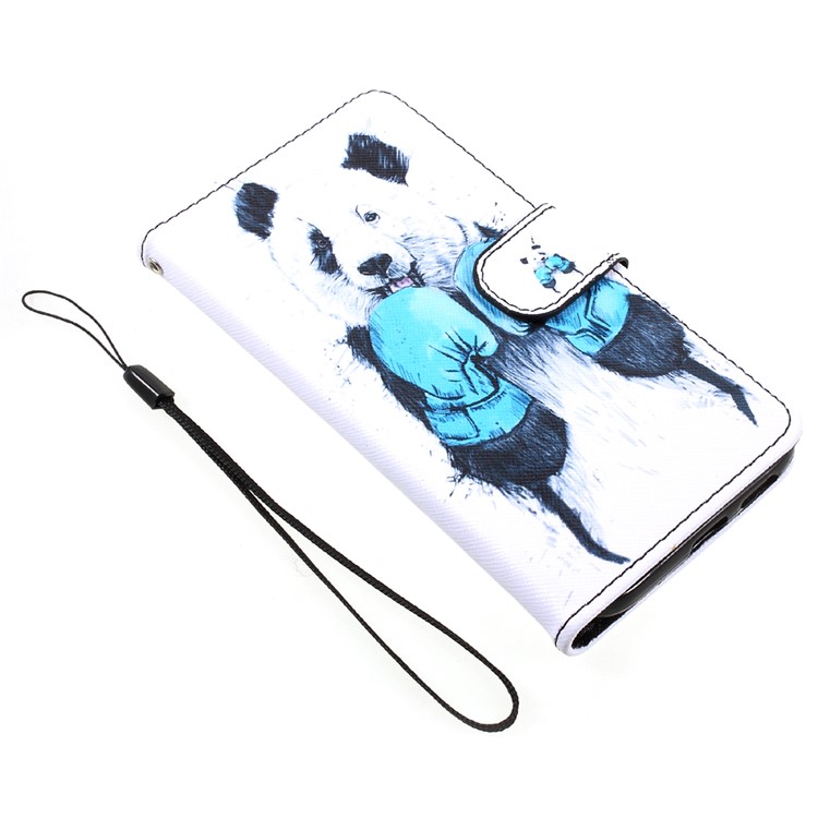 Pattern Printing Wallet Leather Stand Case for Samsung Galaxy A5 (2017) A520 - Panda Pattern-12