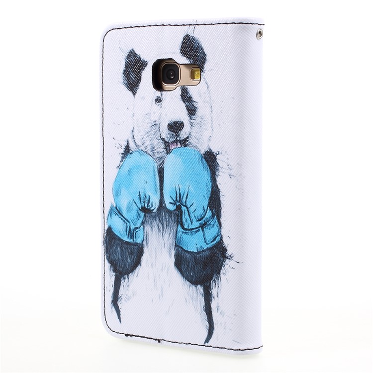 Pattern Printing Wallet Leather Stand Case for Samsung Galaxy A5 (2017) A520 - Panda Pattern-2