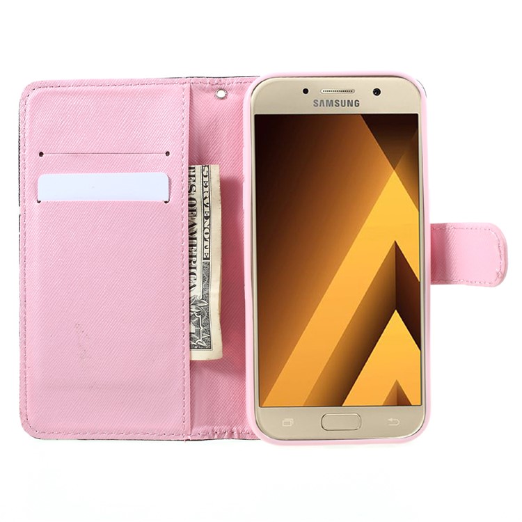 Pattern Printing Wallet Leather Mobile Phone Case for Samsung Galaxy A5 (2017) A520 - Flowers Pattern-6