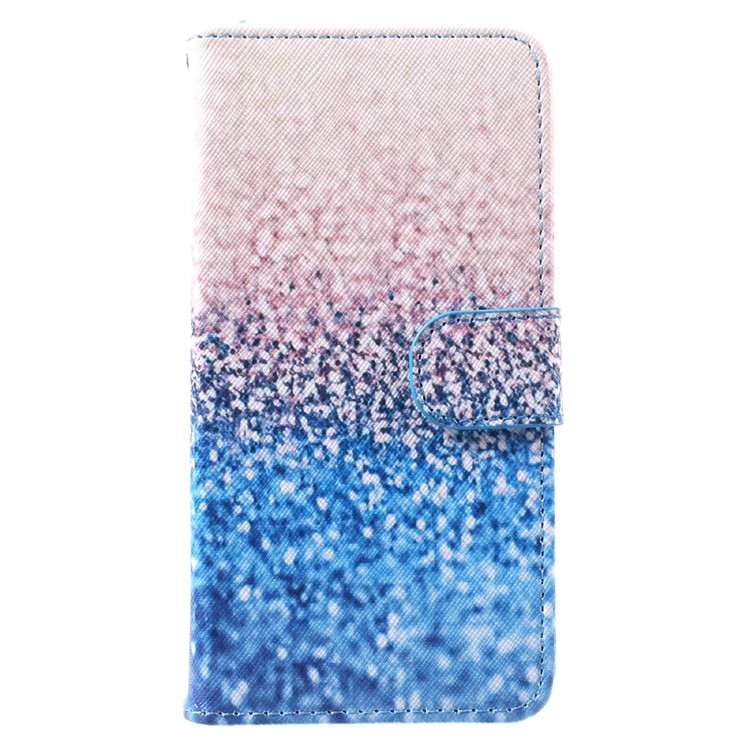 

Pattern Printing Stand Leather Wallet Stand Case for Samsung Galaxy A3 (2017) - Blue and Pink Flash Powder, Galaxy A3 (2017)