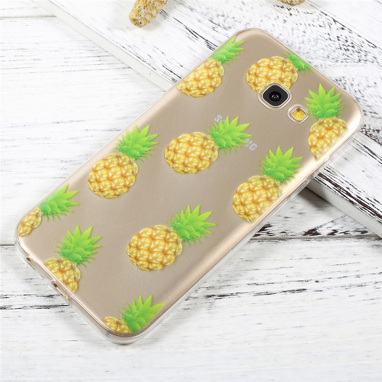 

For Samsung Galaxy A3 (2017) Ultra Thin Pattern Printing TPU Case Cover - Pineapples, Galaxy A3 (2017)