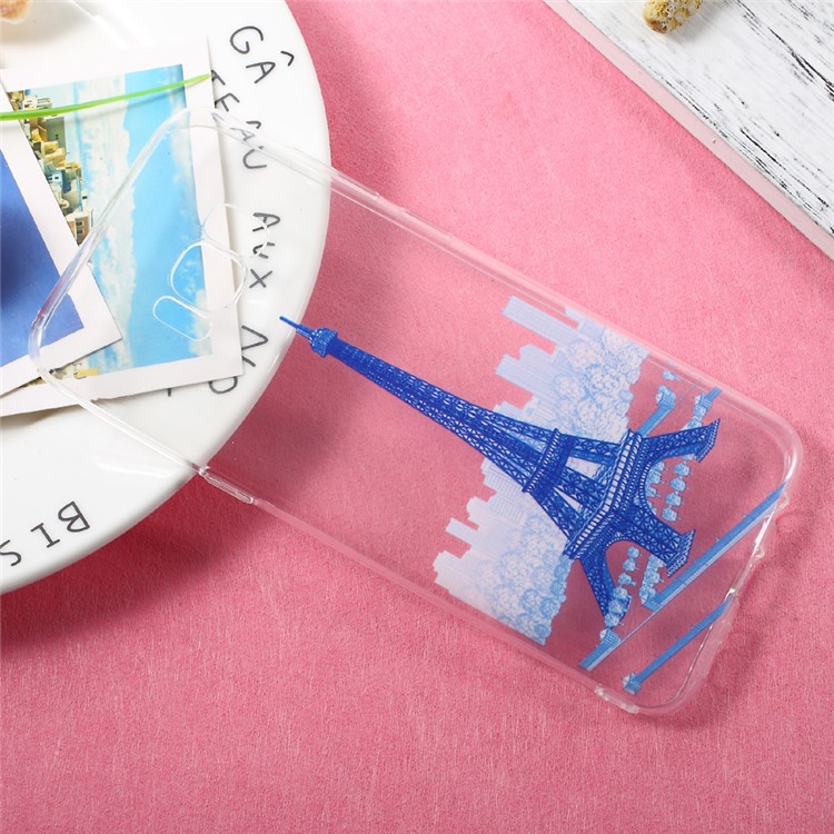 For Samsung Galaxy S8 Plus Ultra Thin Patterned TPU Case Cover - Blue Eiffel Tower-3