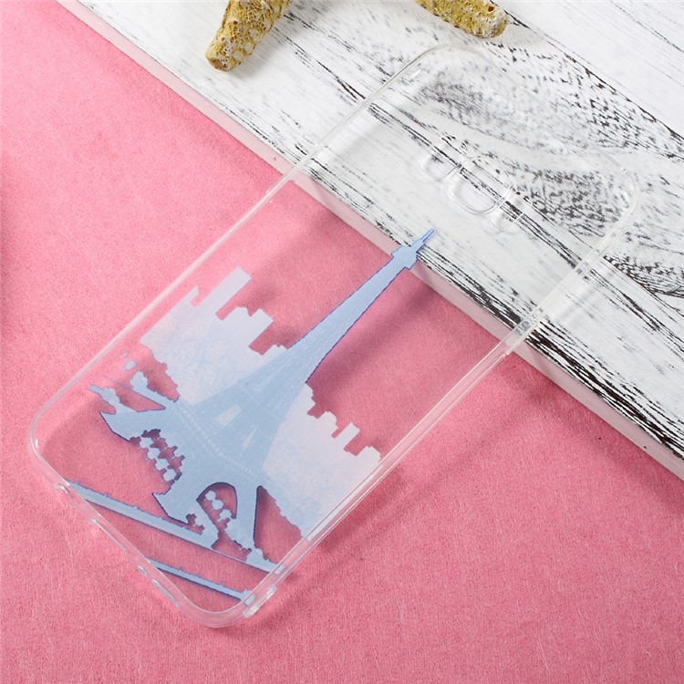 For Samsung Galaxy S8 Plus Ultra Thin Patterned TPU Case Cover - Blue Eiffel Tower-4