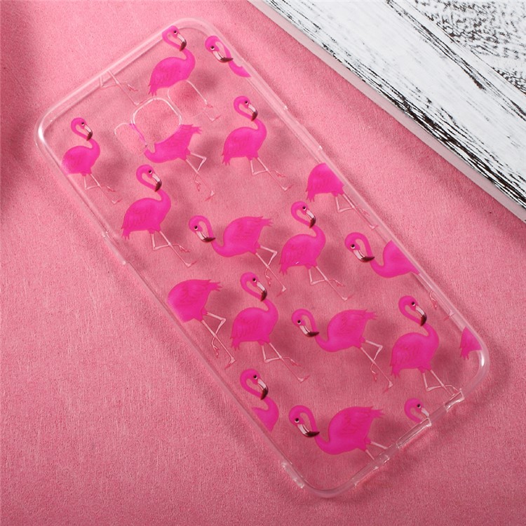 Ultra Thin Patterned TPU Mobile Case for Samsung Galaxy S8 Plus - Rose Flamingos-2