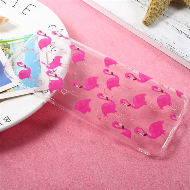 Ultra Thin Patterned TPU Mobile Case for Samsung Galaxy S8 Plus - Rose Flamingos-3