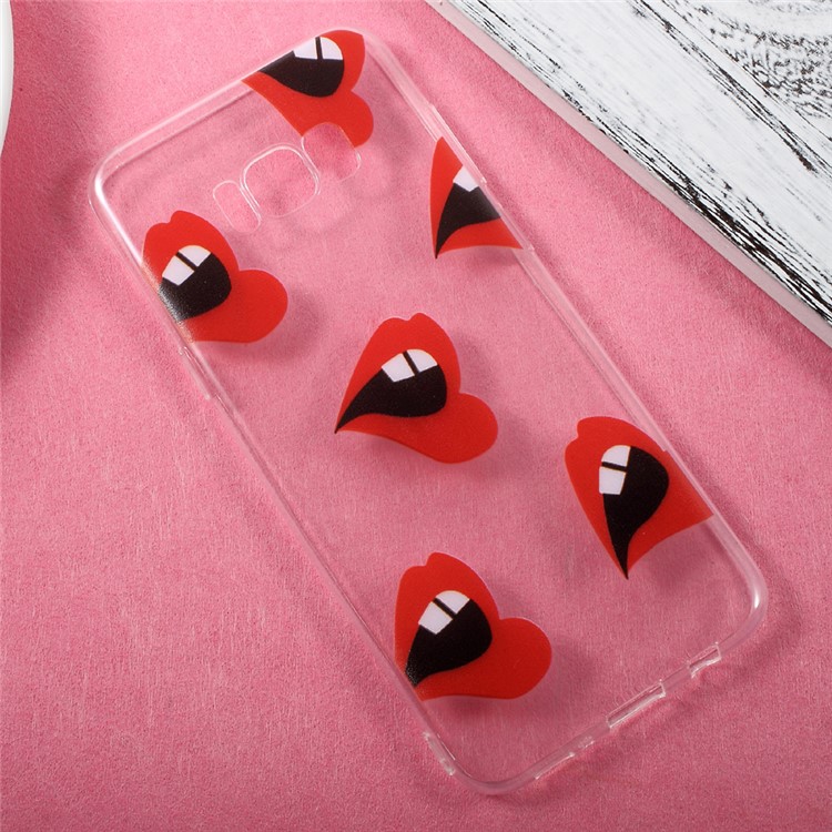 Pattern Printing Soft TPUGel Case for Samsung Galaxy S8 Plus - Red Lips-2