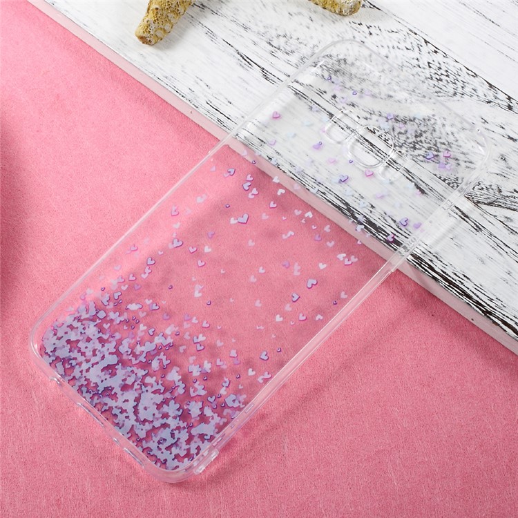 Ultra-thin Patterned TPU Back Cover for Samsung Galaxy S8 Plus - Purple Hearts-4