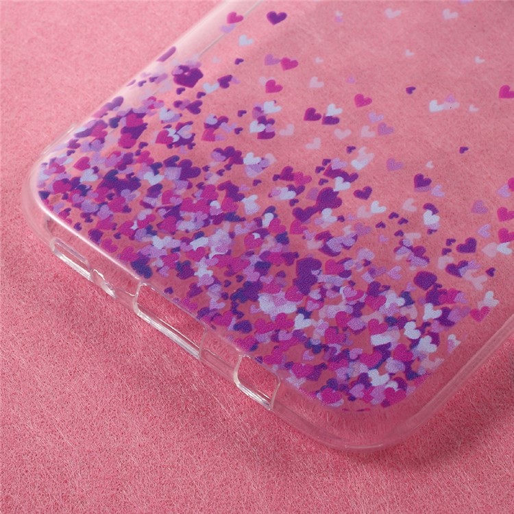 Ultra-thin Patterned TPU Back Cover for Samsung Galaxy S8 Plus - Purple Hearts-5