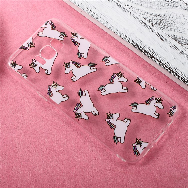 Patterned Clear Soft TPU Case for Samsung Galaxy S8 Plus - Unicorn-2