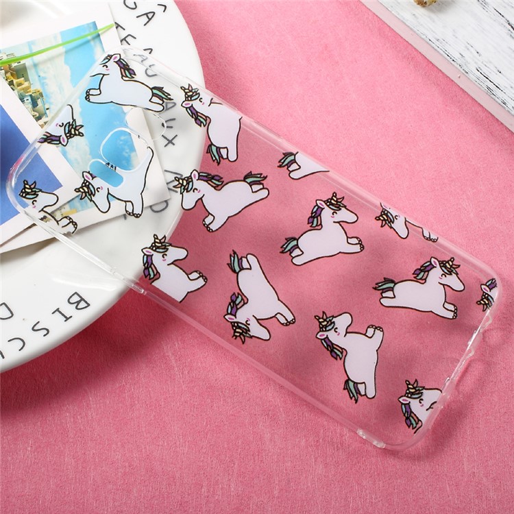 Patterned Clear Soft TPU Case for Samsung Galaxy S8 Plus - Unicorn-3