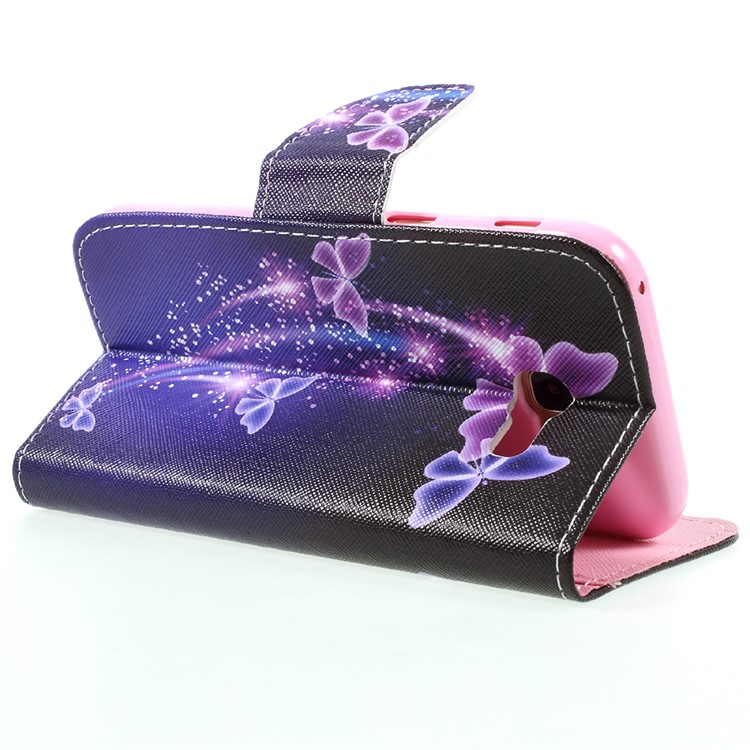 Pattern Printing Leather Wallet Case for Samsung Galaxy A5 (2017) SM-A520F - Butterflies Pattern-5