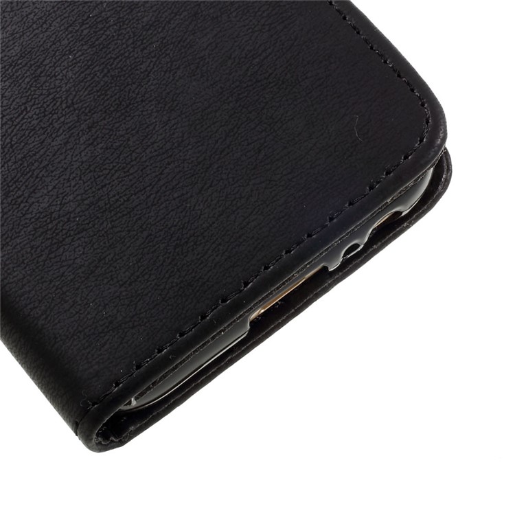 Stone Grain Leather Stand Wallet Phone Case with Strap for Samsung Galaxy A3 (2017) - Black-9