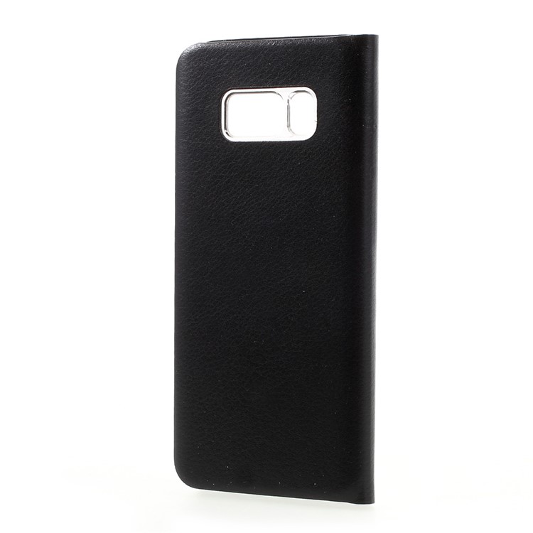 View Window Leather Mobile Phone Case for Samsung Galaxy S8 - Black-3