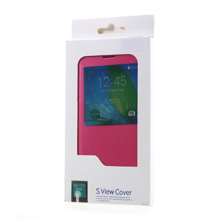 View Window Leather Mobile Phone Case for Samsung Galaxy S8 - Rose-6