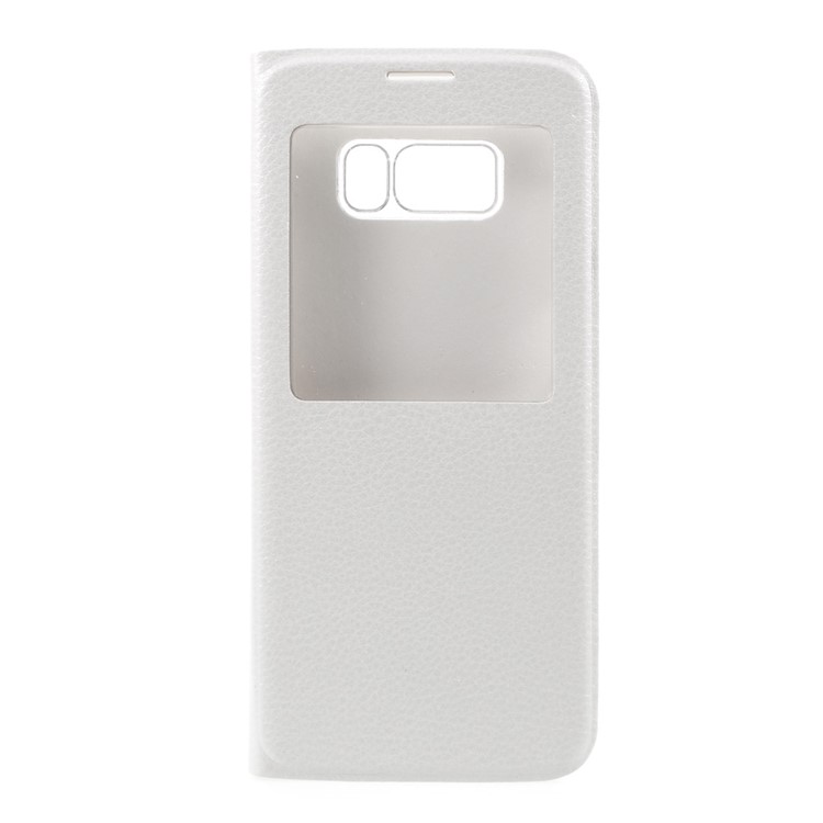

View Window Leather Mobile Phone Case for Samsung Galaxy S8 Plus - White, Galaxy S8+