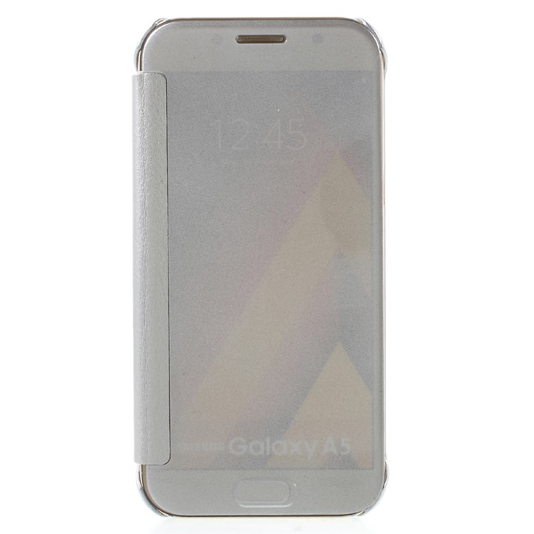

Невидимый Вид Кожаный Защитный Чехол Для Галактики Samsung A5 (2017) SM-A520F- Серебристый