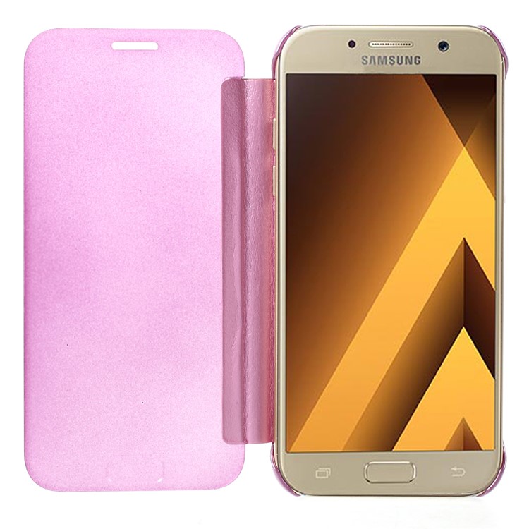 Invisible View Leather Phone Shell for Samsung Galaxy A5 (2017) SM-A520F - Pink-5