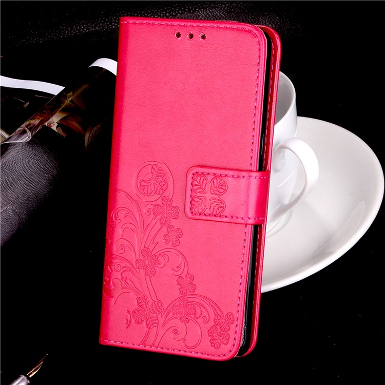 

Imprinted Flowers Leather Card Holder Case for Samsung Galaxy S8 - Rose