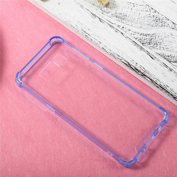 For Samsung Galaxy S8 Plus Hybrid Cell Phone Cover (Scratch-proof PC + Anti-yellowing Bayer 3695 TPU) - Blue-2