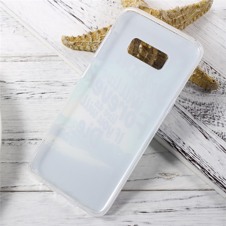 In-Mold Decoration IMD TPU Cover for Samsung Galaxy S8 - Mountain Scene and Quote-4