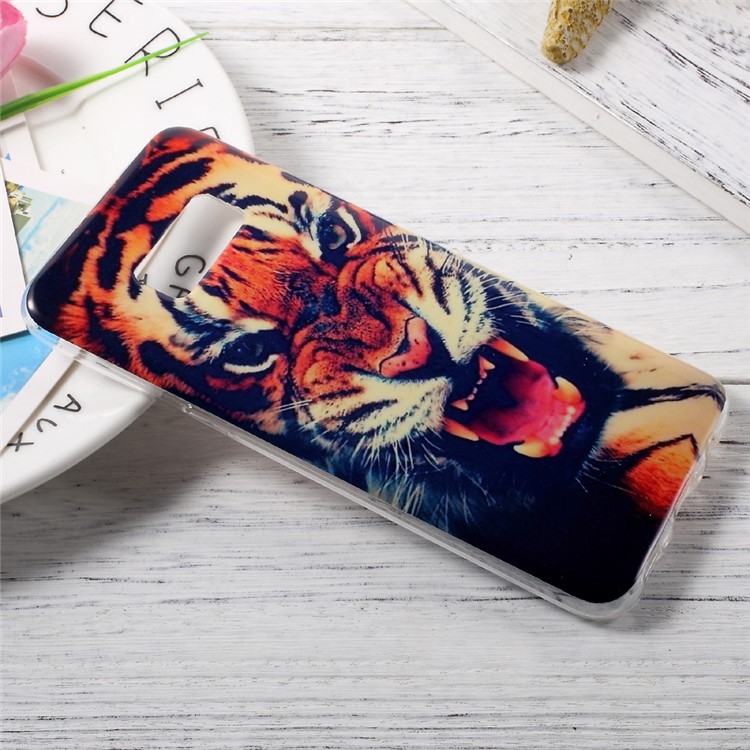 In-Mold Decoration IMD TPU Back Cover for Samsung Galaxy S8 - Roaring Tiger-3