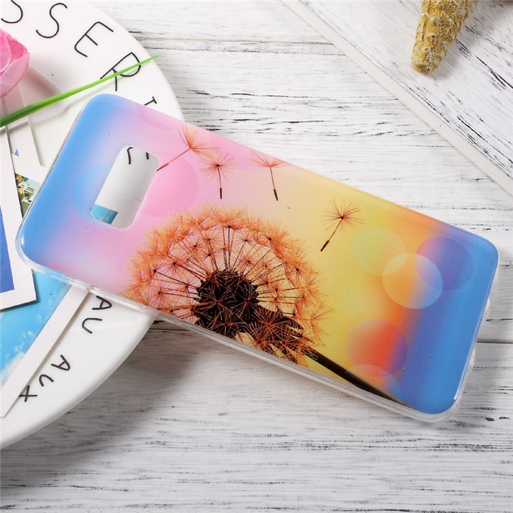 Glossy IMD TPU Mobile Shell Case for Samsung Galaxy S8 - Dandelion-3