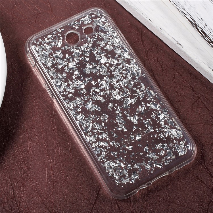Glitter Sequins Glossy TPU Case for Samsung Galaxy J3 Emerge/J3 Prime/J3 2017 - Silver-2