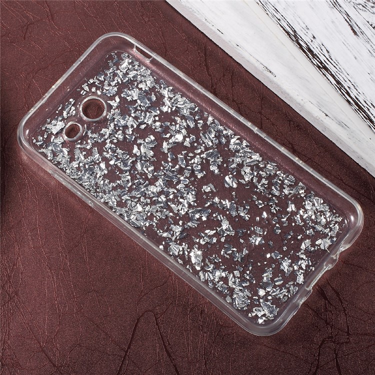 Glitter Sequins Glossy TPU Case for Samsung Galaxy J3 Emerge/J3 Prime/J3 2017 - Silver-4