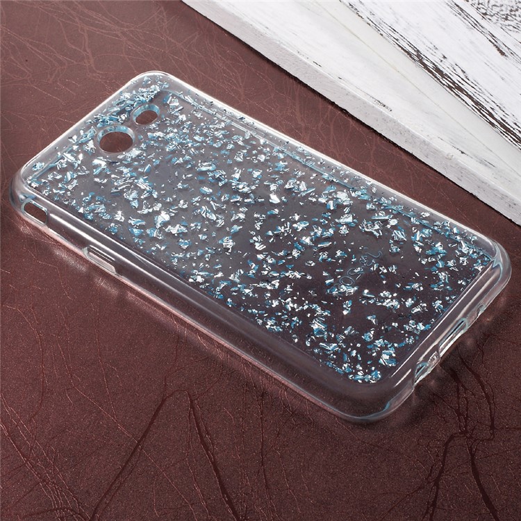 Glitter Sequins Glossy TPU Protection Case for Samsung Galaxy J3 Emerge - Blue-2