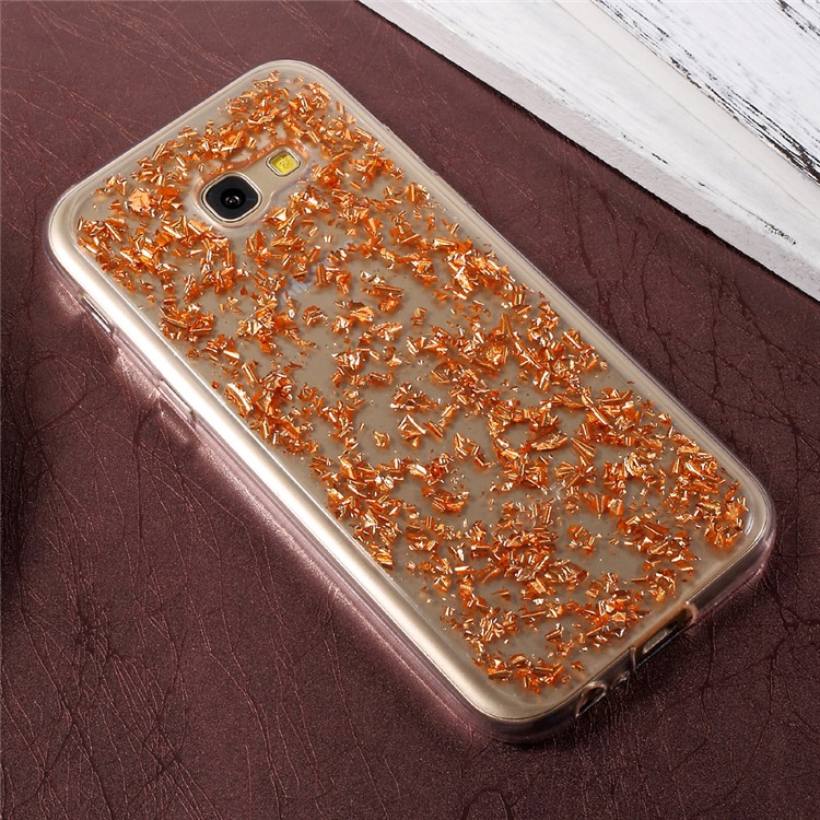 Glitter Sequins Glossy TPU Case for Samsung Galaxy A3 (2017) - Orange-3