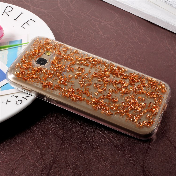 Glitter Sequins Glossy TPU Case for Samsung Galaxy A3 (2017) - Orange-4