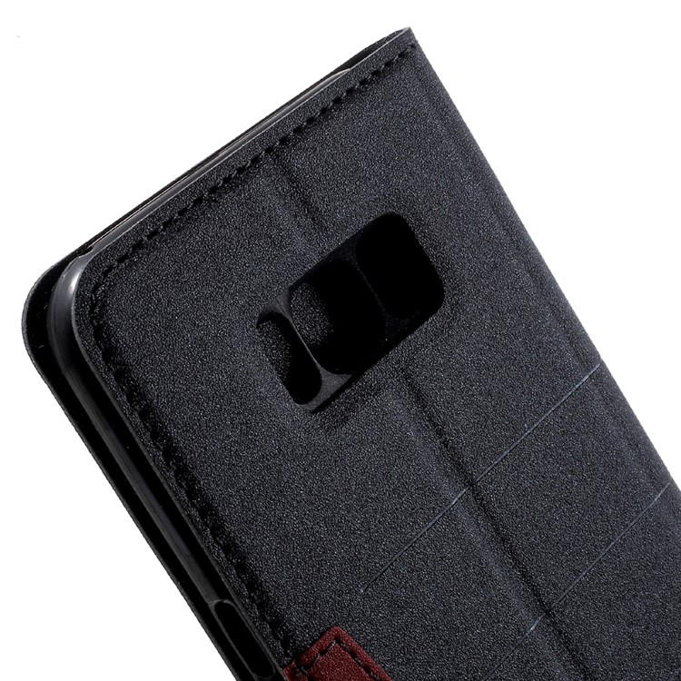 Sand-like Texture Leather Stand Case for Samsung Galaxy S8 Plus - Grey-8