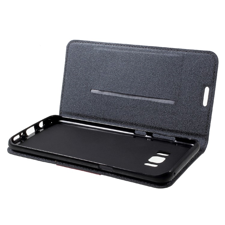Sand-like Texture Leather Stand Case for Samsung Galaxy S8 Plus - Grey-9