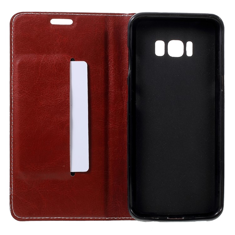 Cross Texture Leather Case with Card Slot for Samsung Galaxy S8 Plus - Black-5