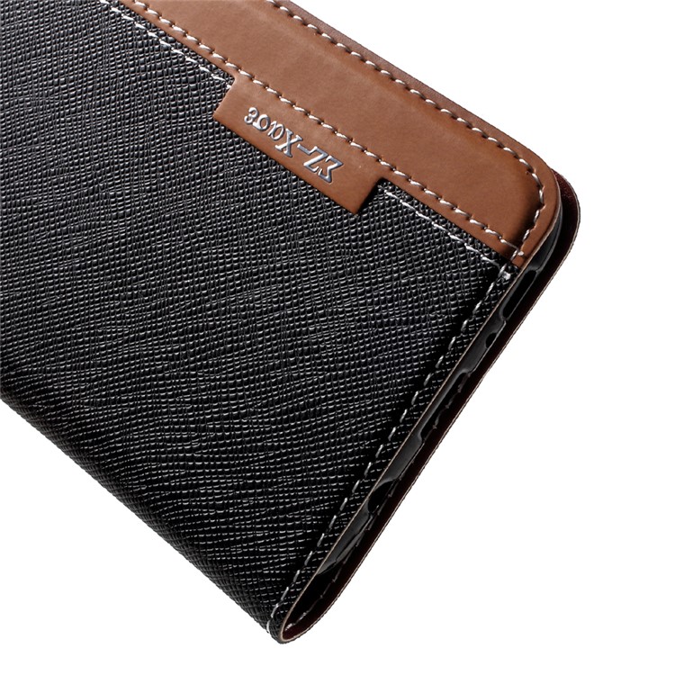 Cross Texture Leather Case with Card Slot for Samsung Galaxy S8 Plus - Black-7