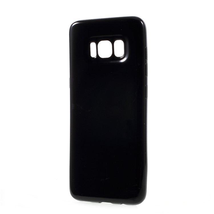 For Samsung Galaxy S8 Solid Color Glossy TPU Case Phone Cover - Black-2