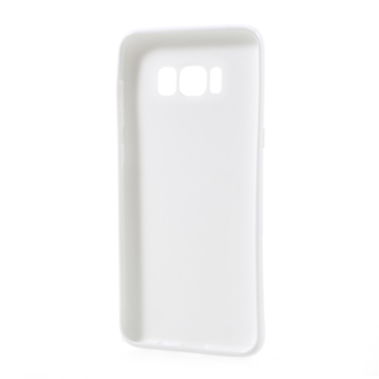 Solid Color Glossy Soft TPU Case Accessory for Samsung Galaxy S8 - White-3