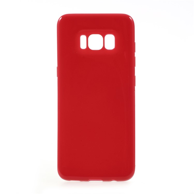 Solid Color Glossy TPU Mobile Phone Case for Samsung Galaxy S8 - Red-1