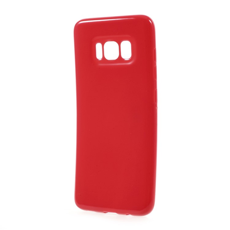 Solid Color Glossy TPU Mobile Phone Case for Samsung Galaxy S8 - Red-2