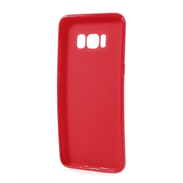 Solid Color Glossy TPU Mobile Phone Case for Samsung Galaxy S8 - Red-3