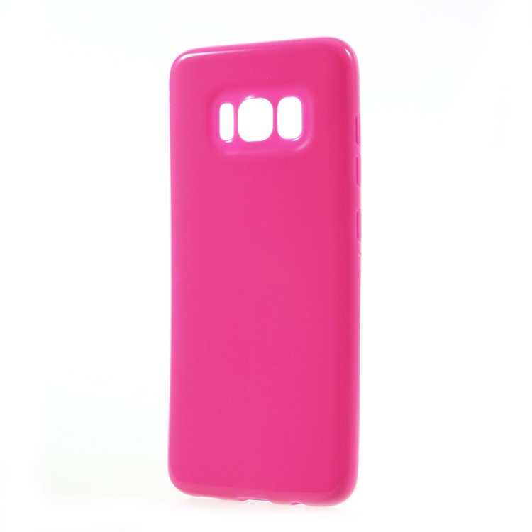 Solid Color Glossy TPU Cellphone Cover for Samsung Galaxy S8 - Rose-3