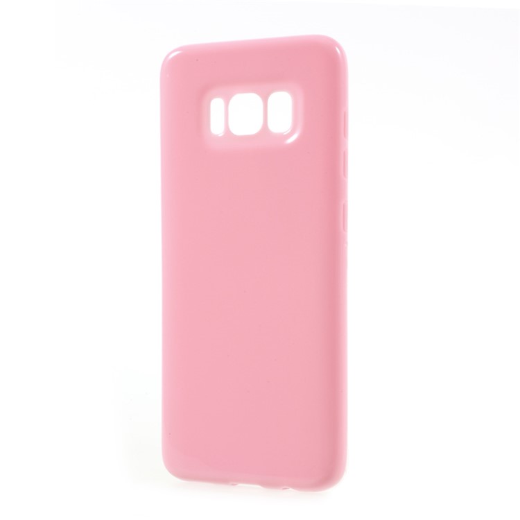 Solid Color Glossy TPU Gel Case Cover for Samsung Galaxy S8 - Pink-2