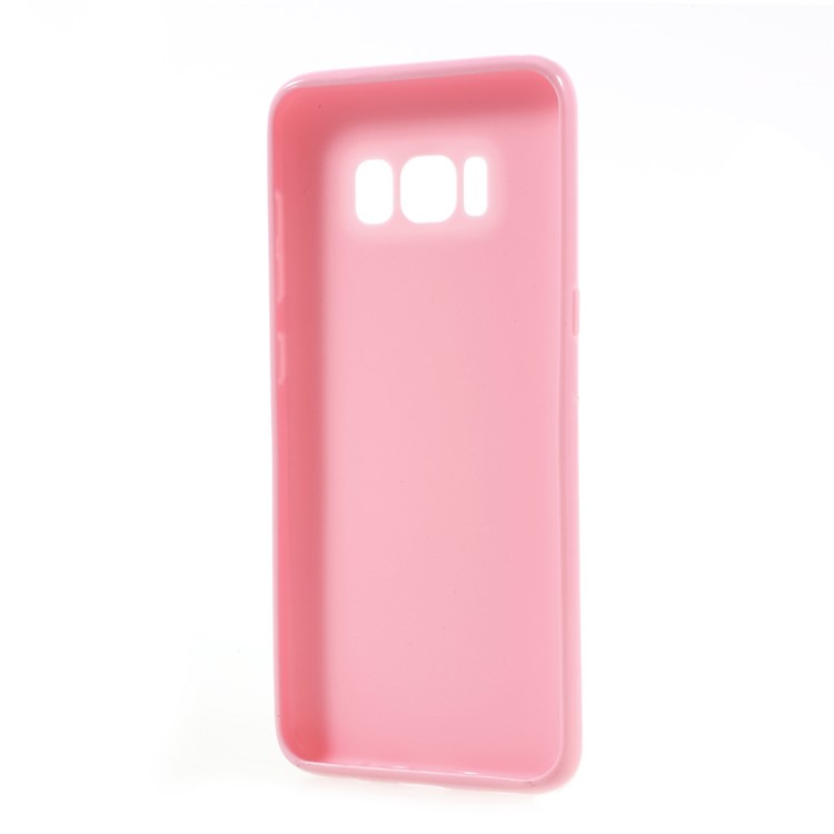 Solid Color Glossy TPU Gel Case Cover for Samsung Galaxy S8 - Pink-3