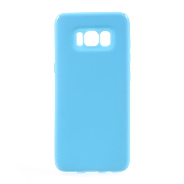 For Samsung Galaxy S8 Solid Color Glossy Soft TPU Cover Case - Baby Blue-1