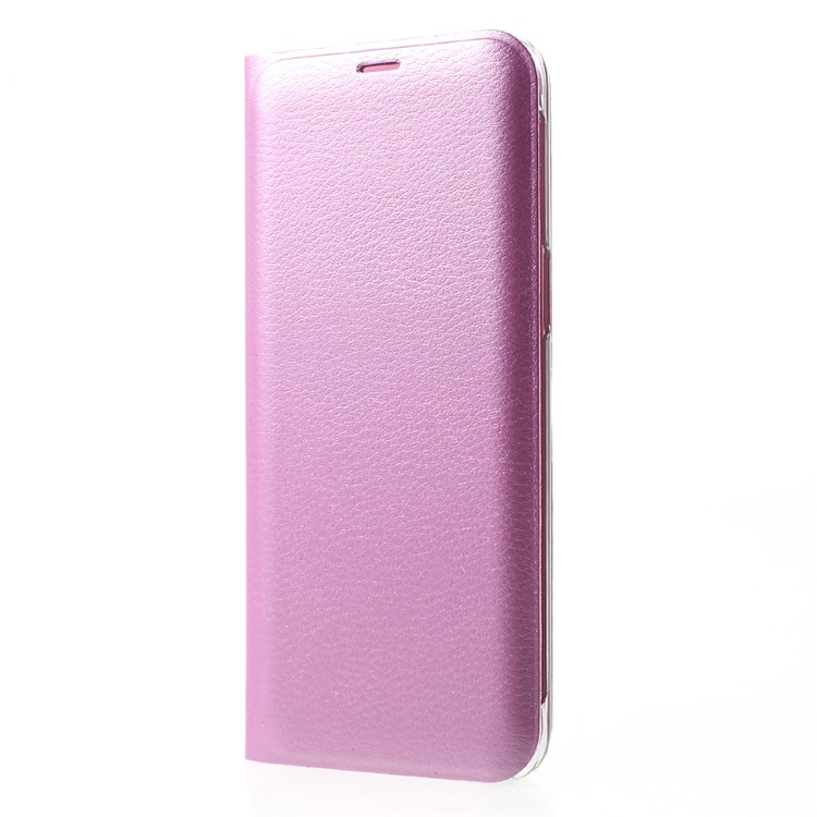 Lychee Texture Card Slot Leather Case Accessory for Samsung Galaxy S8 - Pink-2