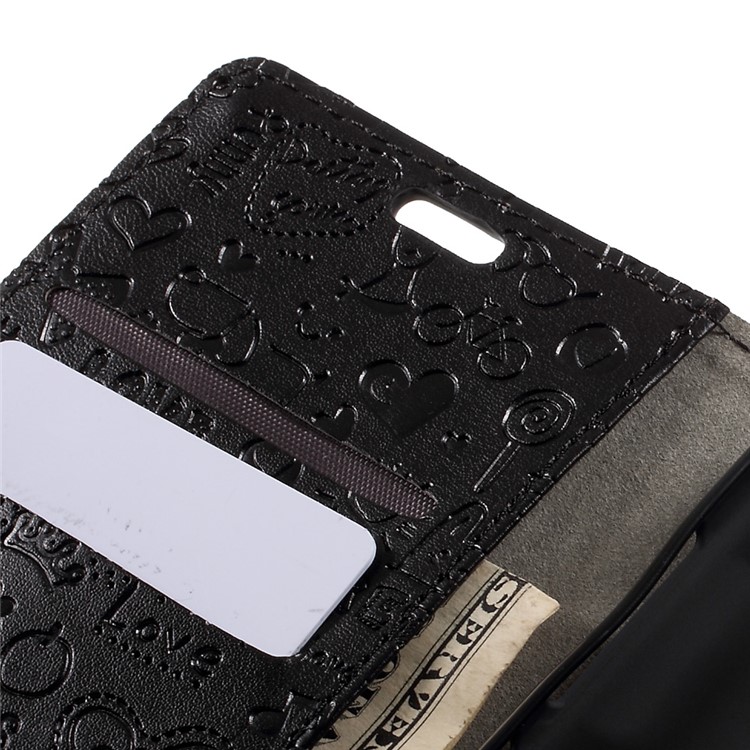 Cartoon Graffiti Leather Wallet Case for Samsung Galaxy S8 - Black-7