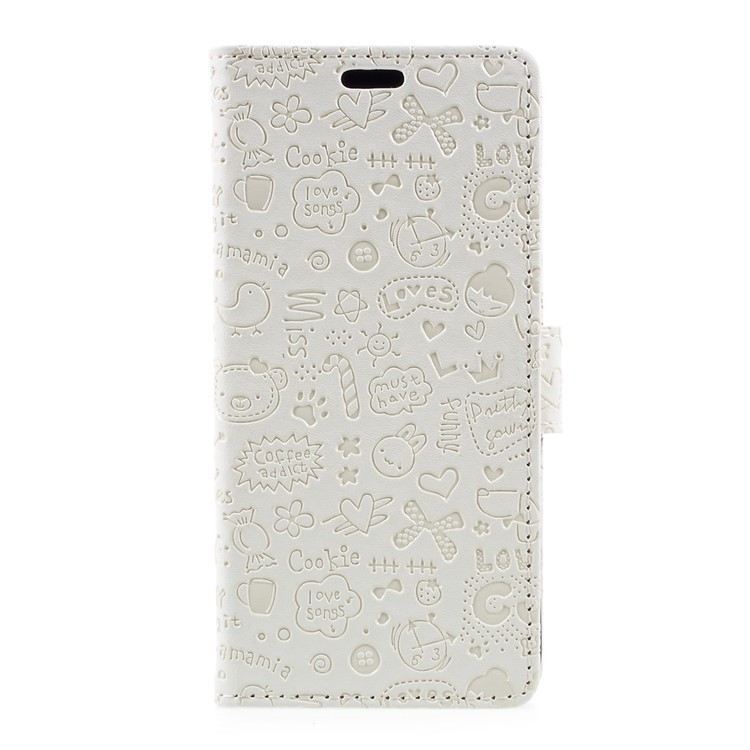 

Cartoon Graffiti Leather Wallet Cover for Samsung Galaxy S8 - White, Galaxy S8