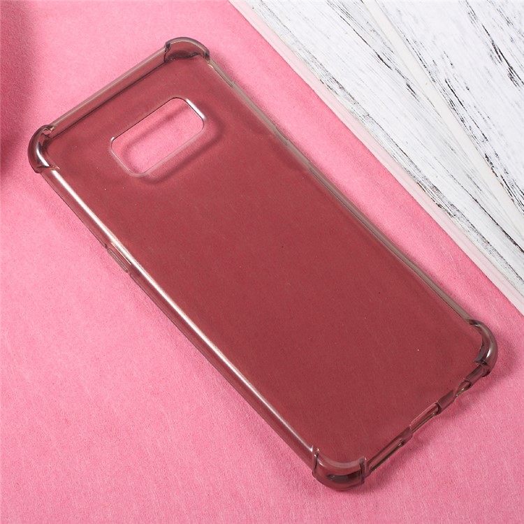 Clear Shockproof TPU Cell Phone Case for Samsung Galaxy S8 - Black-2