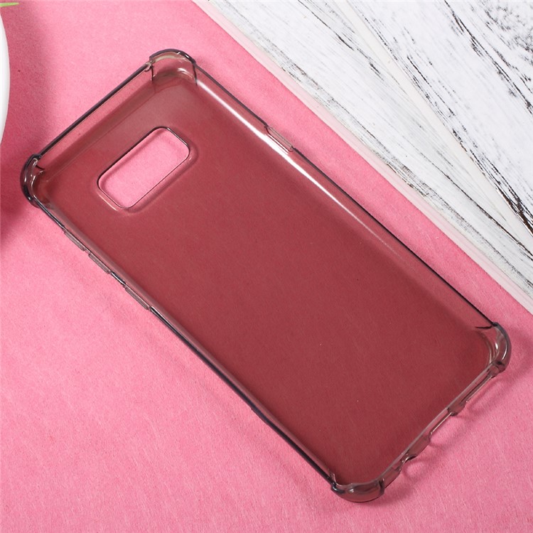 Clear Shockproof TPU Cell Phone Case for Samsung Galaxy S8 - Black-6