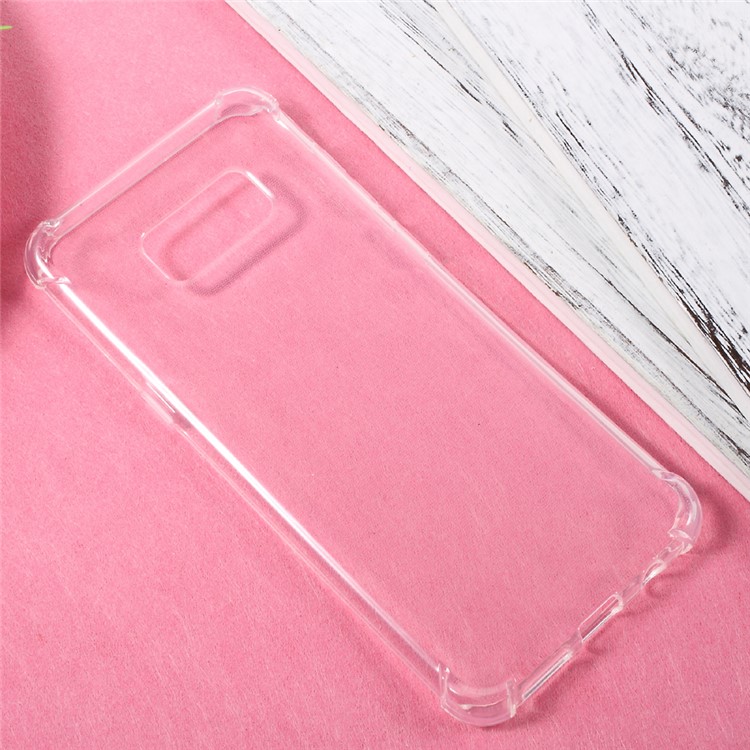 Clear Drop Resistant TPU Mobile Phone Cover for Samsung Galaxy S8 - Transparent-2